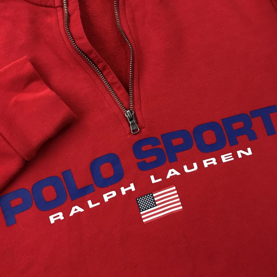 Polo Sport Ralph Lauren Suéter Jóvenes Niños Sudadera Grande Pullover 1/4 Cremallera Niño Foto 4 de 4