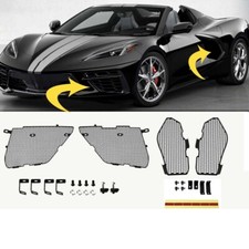 Side Intake Mesh Grille Front Grill Radiator Guard Set For Corvette C8 2020-2025