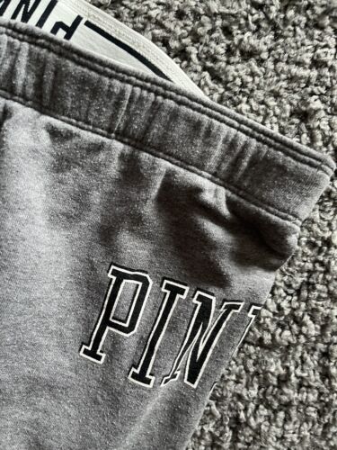 Pink Victoria's Secret Women’s Small Gray Logo Leggings Yoga Pants - Picture 3 of 6