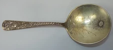 Antique Vintage Frank W Smith Sunflower Sterling Silver Gumbo Soup Spoon 5"