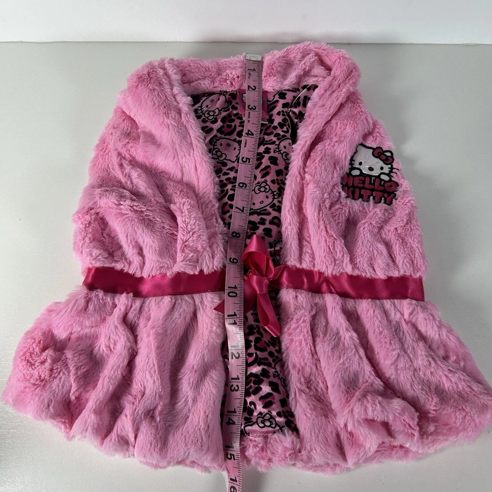 Hello Kitty Vest Sleeveless Pink Jacket Girls 3 T Faux-Fur Plush Fluffy Soft - Image 2 of 4