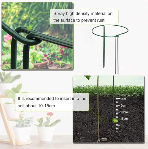 KAZITOO 8 Pack Large 60Cm Tall Bow Plant Support Stakes, Strong Metal - Picture 5 of 12