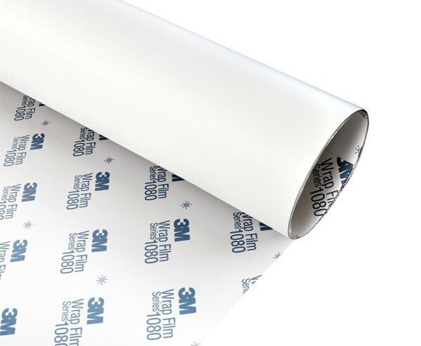 Film vinyle 3M 2080 M10 blanc mat thermoformable rouleau 152x140cm covering carrosserie voiture