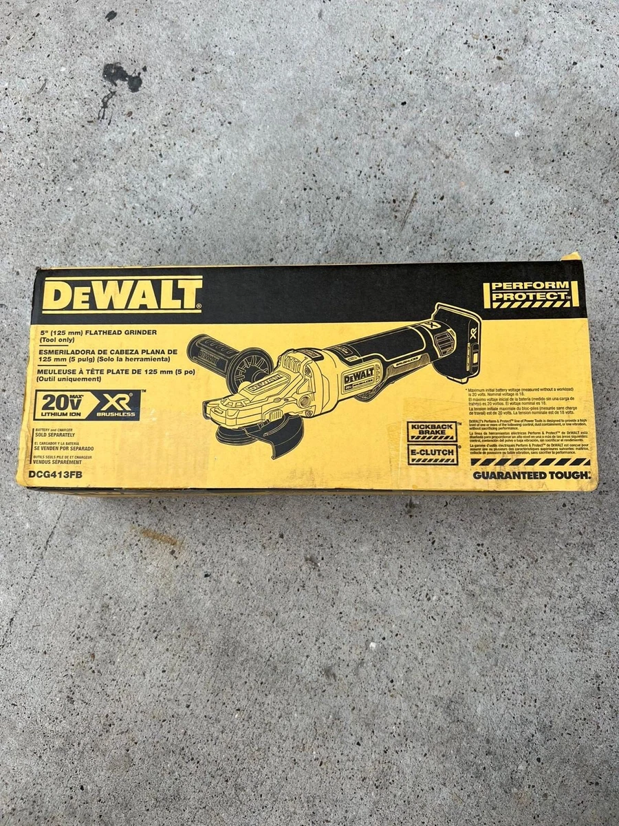 NEW DEWALT DCG413FB Angle Grinder 5 Inch Flathead Paddle Switch