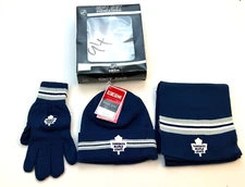 CCM Hockey Toronto Maple Leaves Gift Set Hat Gloves Scarf NHL Beanie New