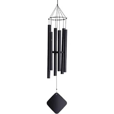 Music of the Spheres – Balinese Soprano, Small Handcrafted Wind Chime. Black 30"