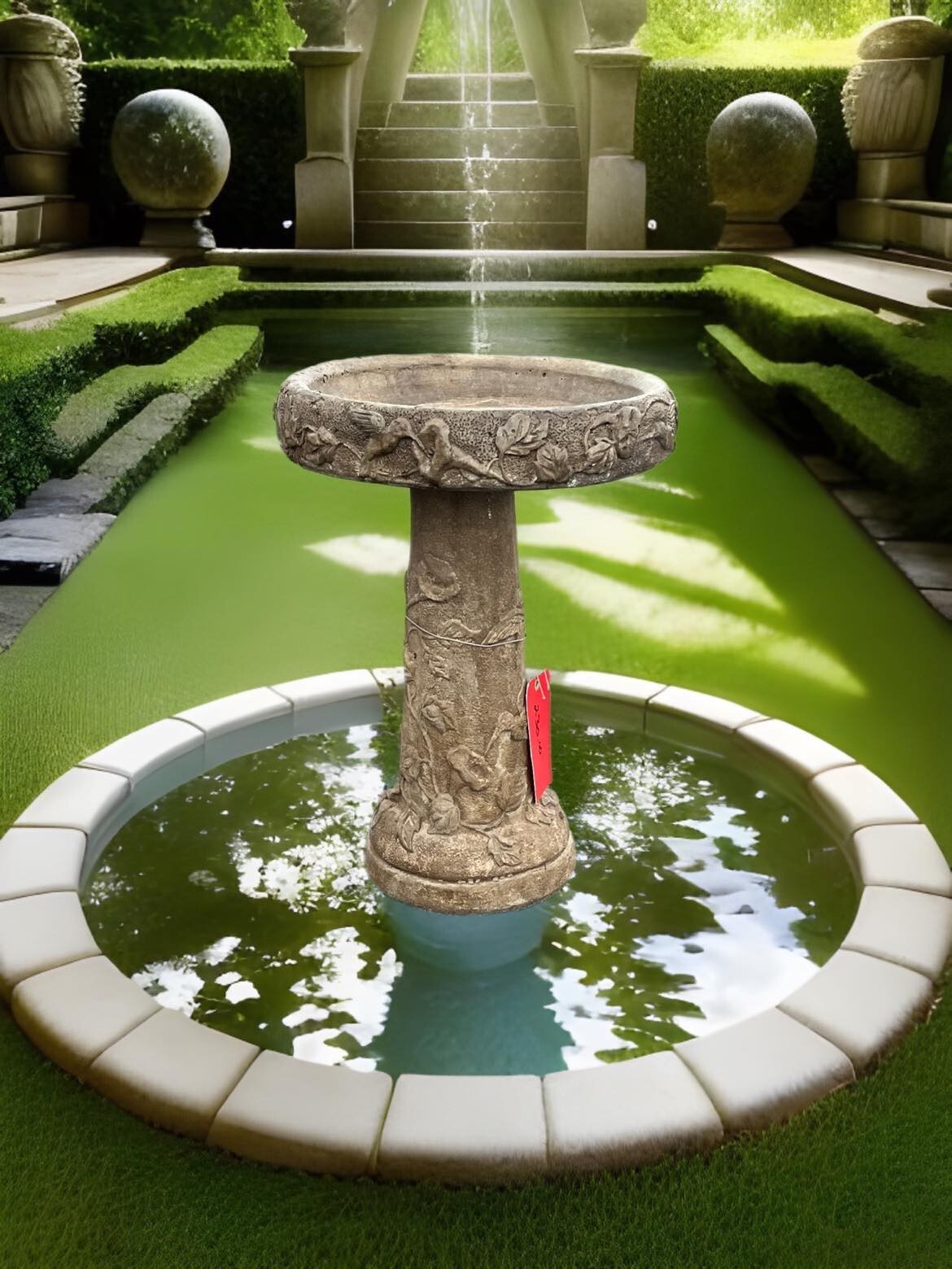 New brown concrete bird bath | eBay