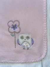 Circo Owl Flower Girls Baby Blanket Fleece Very Hard To Find Pink Purple White