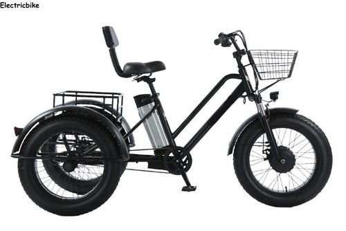 24" Electric Trike 48V LCD 140kg Load Cargo Bicycle Heavy-Duty E-Trike 25km/h - Picture 7 of 11