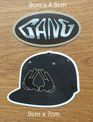2 x Stickers Gang BMX Skater Cayler & Sons Caps Streetwear Decal Adesivo