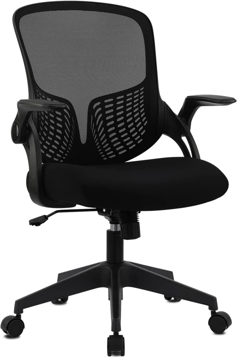 Ergonomic Desk Chair Mesh Home Office Chair with Flip up Armrests Mid Back Compu-image