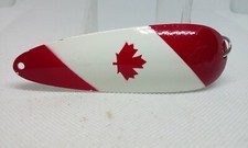 Dardevle Eppinger Red/White Canadian Maple Leaf 3 5/8" Wobble Spoon 1oz Lure NOS