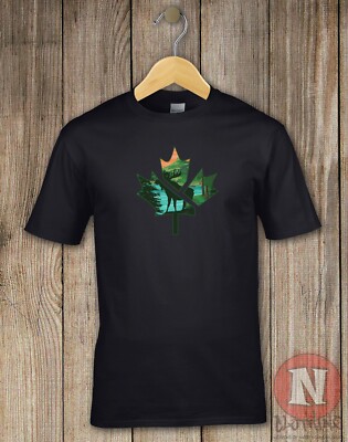Maple leaf T-shirt moose nature great outdoors graphic print tee