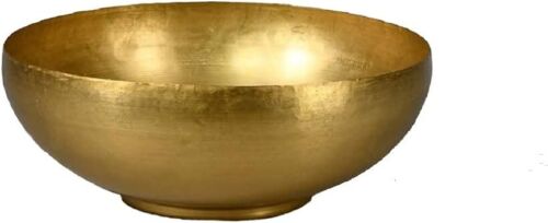 Serene Spaces Living Antique Brass Decorative Bowl, Metal Fruit Basket, for