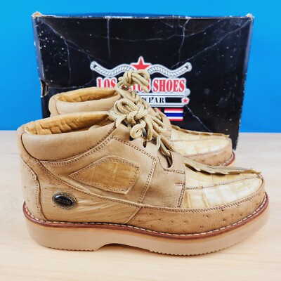 Los Altos Mens Size 7.5 Exotic Shoes Oryx Caiman Crocodile  display picture 1