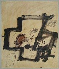 TAPIES ANTONI  STAMPA FOTOLITOGRAFICA   IMPORTANTE MAESTRO INTERNAZIONALE.