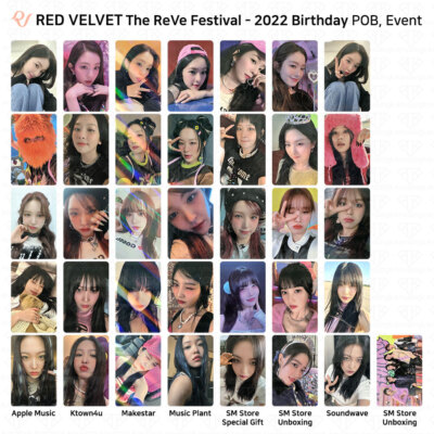 Red Velvet The Reve Festival 2022 Birthday Photocard POB KT4