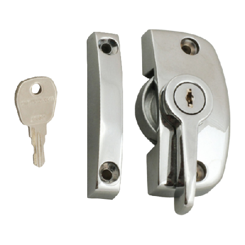 ASEC Window Pivot Lock  Locking With 8.5mm Keep - Chrome Plated
