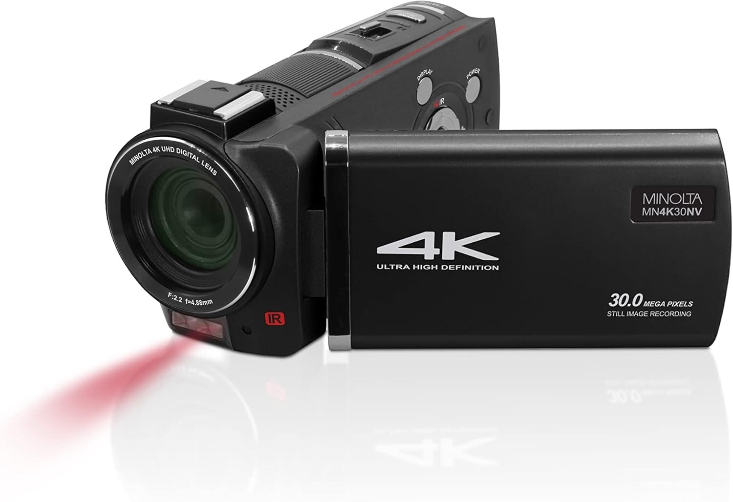 Minolta MN4K30NV 4K Ultra HD / 30 MP Night Vision Camcorder (Black)