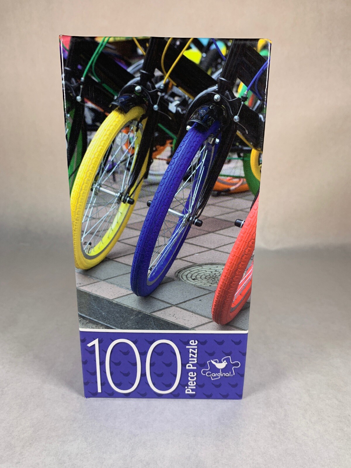 Cardinal 100 Piece Jigsaw Puzzle Bike Tires Red Blue Yellow Green Orange Child