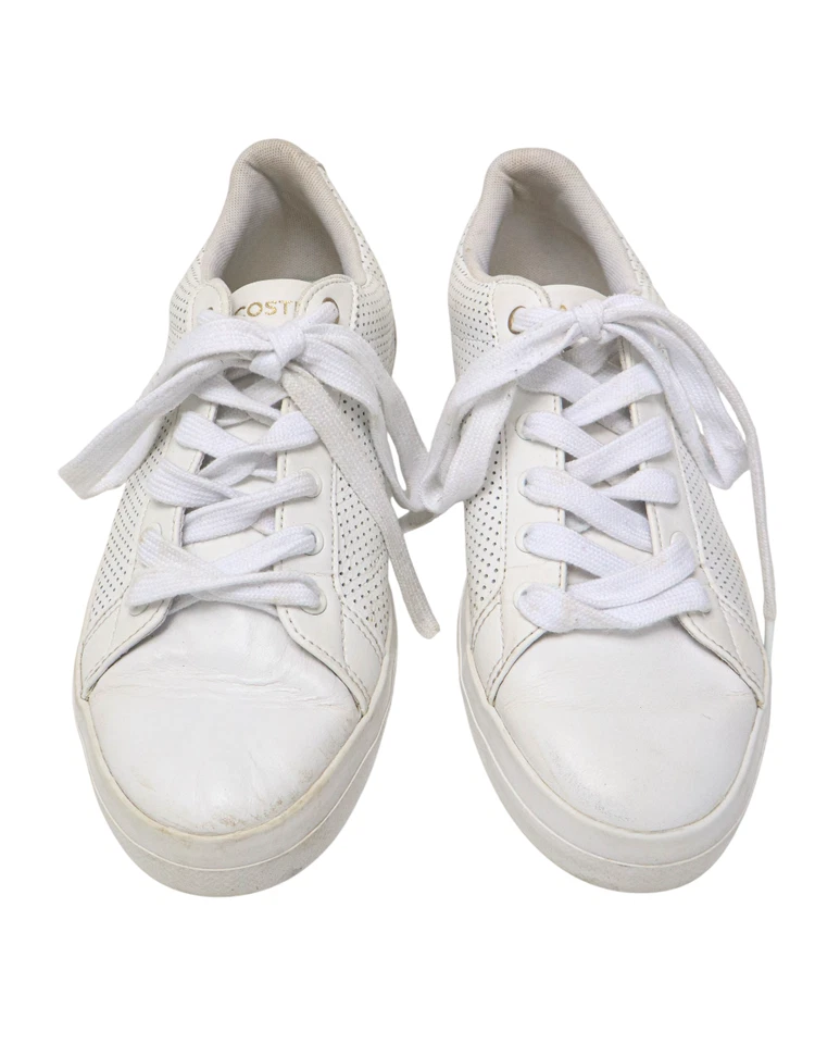 Lacoste Lerond Zapatos Mujer (Eu) 39.5 Zapatillas Bajo Top Redondo Punta Blanco - Imagen 4 de 4