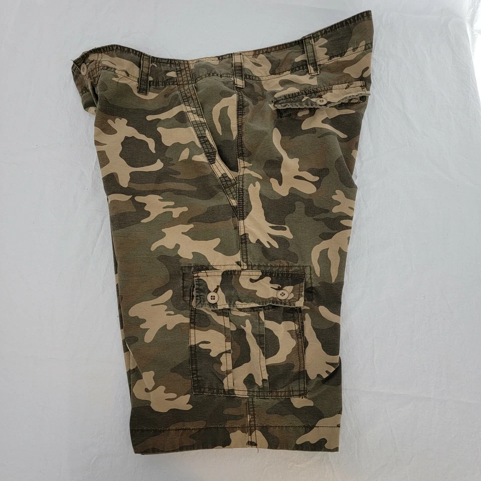 Pantalones Cortos Carga Wear First Camouflage Marrón Verde Tostado Para Hombre 38 Foto 3 de 4