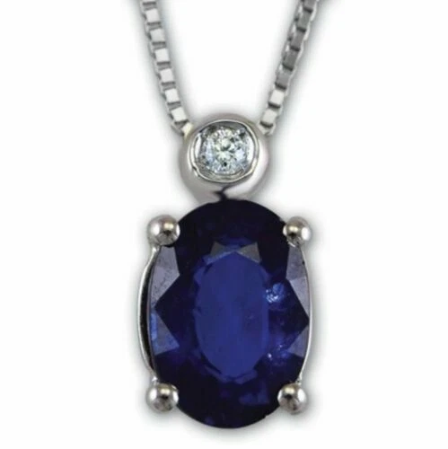 Collane e pendagli di lusso con gemme blu diamante