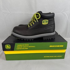 Botas industriales Skechers x John Deere Sergents Dozer para hombre 9,5 negras nuevas con etiquetas