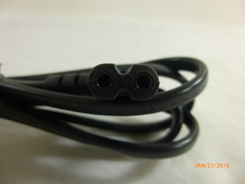 12 foot Power Cord 2 pin Prong Figure 8 Plug 90° Right angled for Samsung TV - Picture 4 of 12
