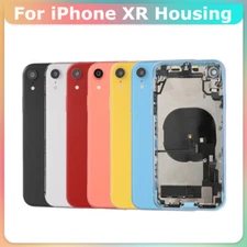 NEW Rear Back Housing Cover Glass Battery Door Frame Replacement For iPhone XR