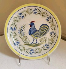 Seymour Mann Provincial Hand Painted Rooster Salad Luncheon Plate 8" 4 Avail 