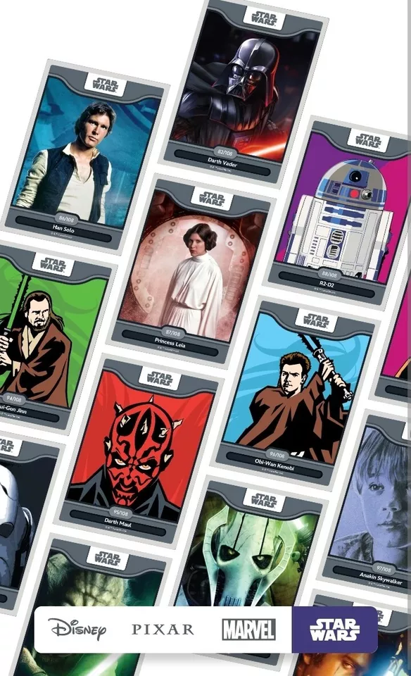 DISNEY WORLDS OF WONDER COLLECTOR CARDS CHROME LORCANA PIXAR MARVEL STAR WARS - Image 3 of 4