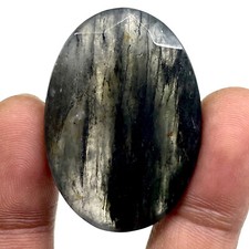 113.55 Cts Natural Rutile Quartz 39.5x27.5mm Oval Cut Loose Untreated Gemstone