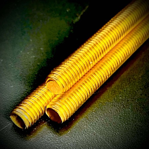 M3 M4 M5 M6 M8 M10 M12 x 1m Lengths Threaded Bar Stud Rod Solid Brass - Picture 4 of 9