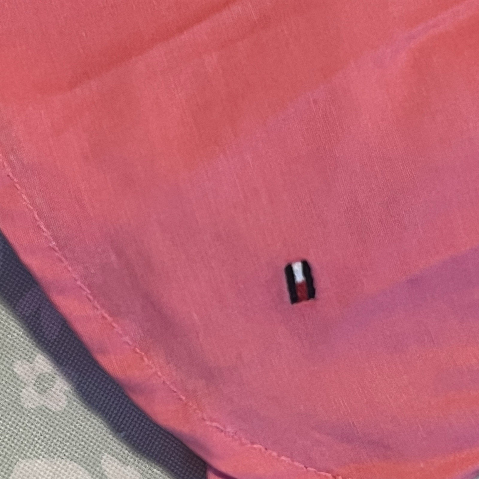 Tommy Hilfiger 2X Pink 1/2 Zip Roll Tab Sleeve Cotton Popover Shirt NWT XXL $79 thumbnail 3