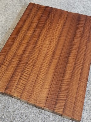 Roasted Curly Maple Turning Blanks for Cue Making etc. 1.5x1.5x24''