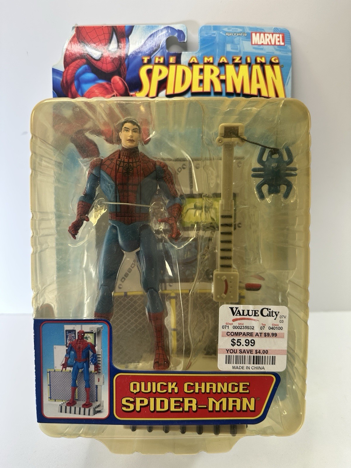 NOS MARVEL The Amazing Spiderman QUICK CHANGE SPIDER-MAN