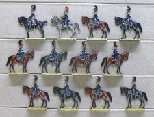 12 Zinnfiguren Preussen Brandenburg Kürassiere Kavallerie Napoleon 30mm bemalt