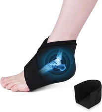 Heel Ice Pack, for Pain Relief, Reusable Gel Ankle Wrap, Hot & Cold Therapy 