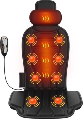 Masajeador de espalda vibratorio con calor, almohadilla para silla de masaje