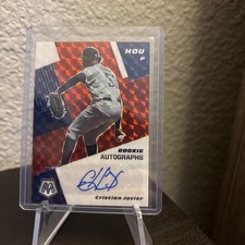 2021 Panini Mosaic Cristian Javier Rookie Auto Silver Prizm #RAM-CJ Astros