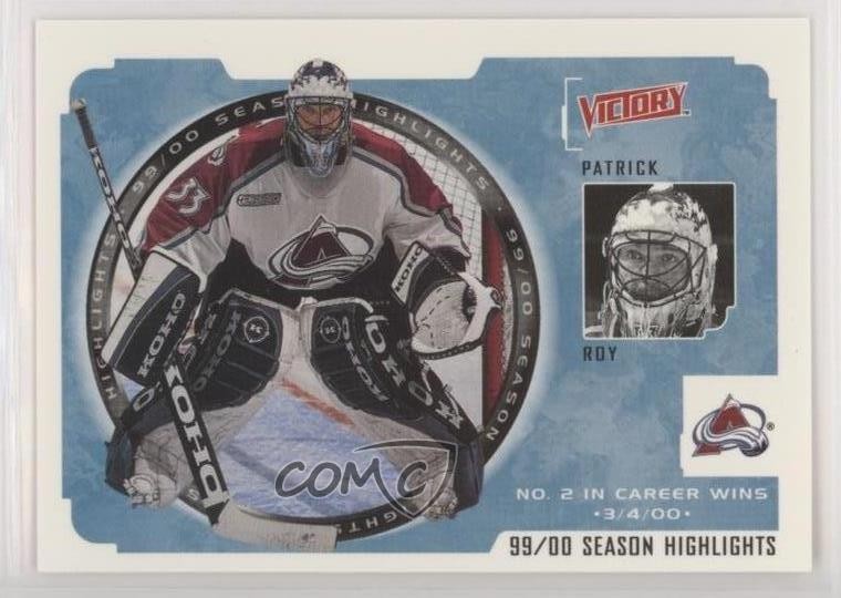 2000-01 Upper Deck Victory 99/00 Season Highlights Patrick Roy #244 HOF 0q3