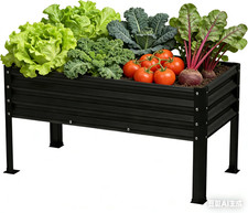 Large Galvanized Raised Garden Bed Outdoor with Legs, Load Capacity 1200LB, 48X2