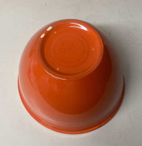 Vintage Homer Laughlin China FIESTA #5 RED Mixing Bowl Kitchen Inner Rings - Picture 7 of 8