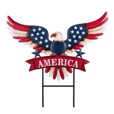 4th of July Decorations for Outdoor, Patriotic Memorial Day Garden Decor, Eag...