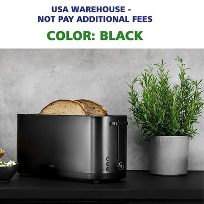 Enfinigy, 4-Slice Long Slot Toaster, Extra Wide 1.5'' Slots for Bagels and Toast