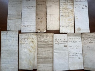 Small Lot (12) 18th & early 19th C documents Legal / Wills / Admission etc