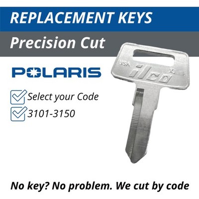 Polaris Key Cut to Code 3101-3150 Ignition ATV Scrambler Trail Boss Sportsman 