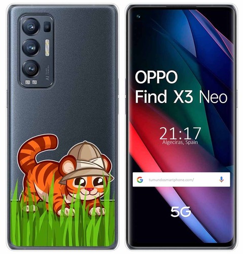 Custodia In Gel TPU Trasparente Per OPPO Find X5 Pro 5G Con Stampa Personalizzata Scimmia - Design Mono, Protezione Antiurto, Stampa UV - 3