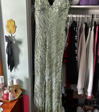 Green Sequin Prom Dress Size 9-10 Worn Once